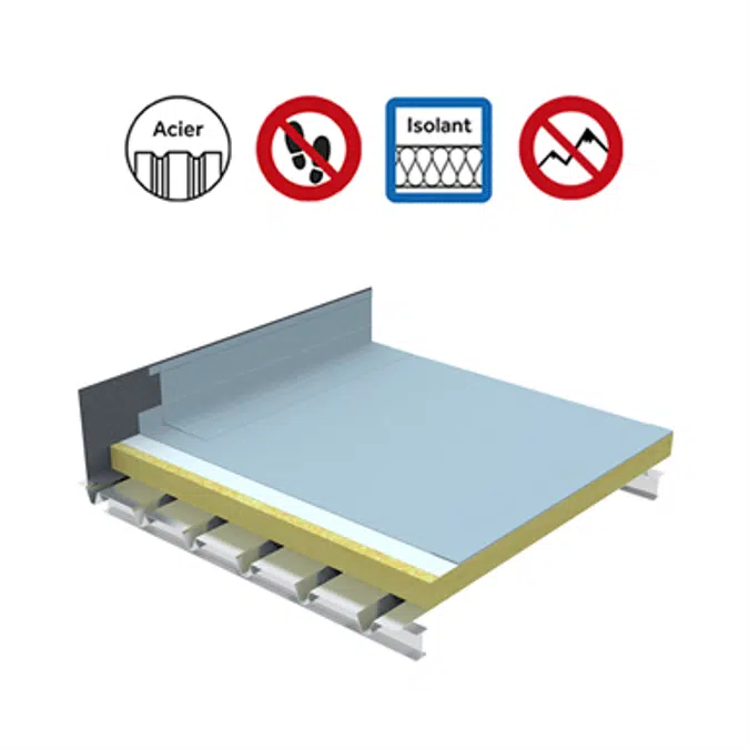 Systems for non-accessible insulated roof self-protected plain steel