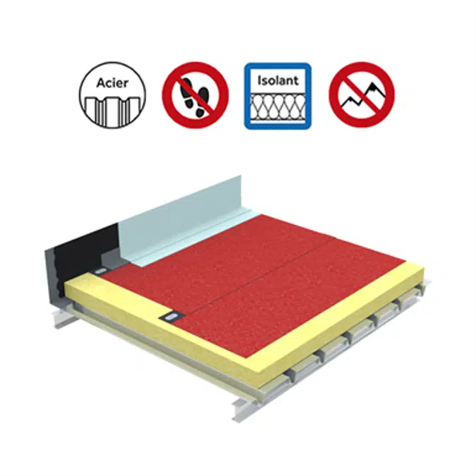 Systems for non-accessible insulated roof self-protected plain Parasteel