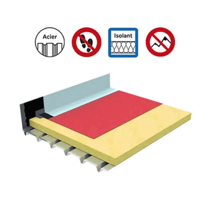 Systems for non-accessible insulated roof self-protected plain Parasteel