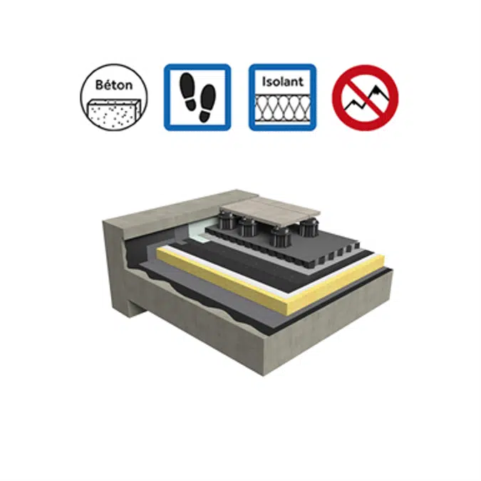 Systems for accessible roof insulation concrete