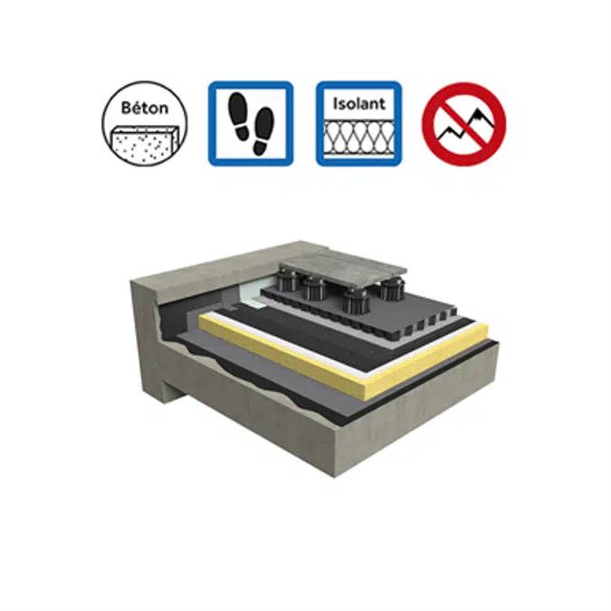 Systems for accessible roof insulation concrete