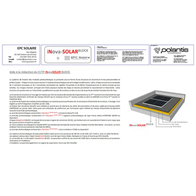 EPC Solaire iNovaSOLAR BLOCK