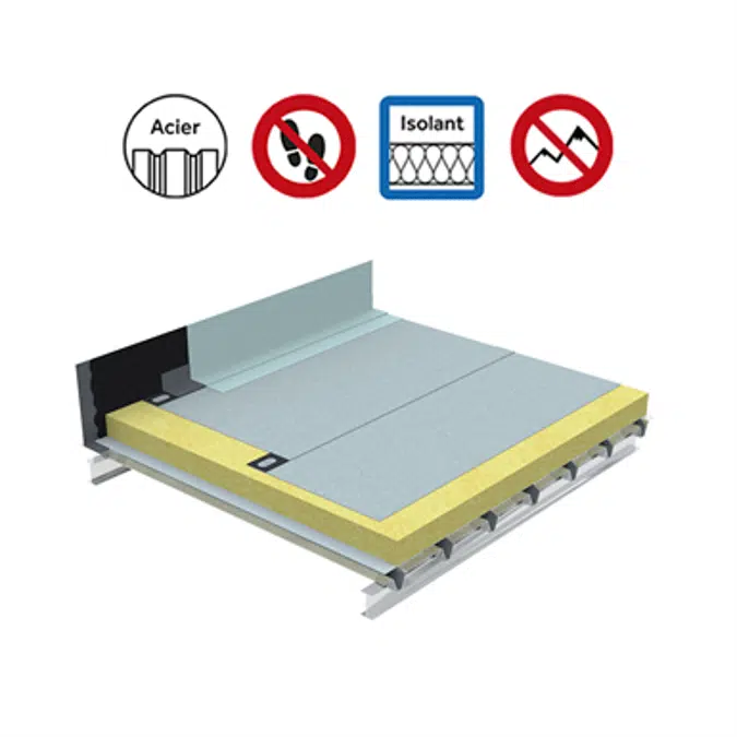 Systems for non-accessible insulated roof self-protected perforated steel