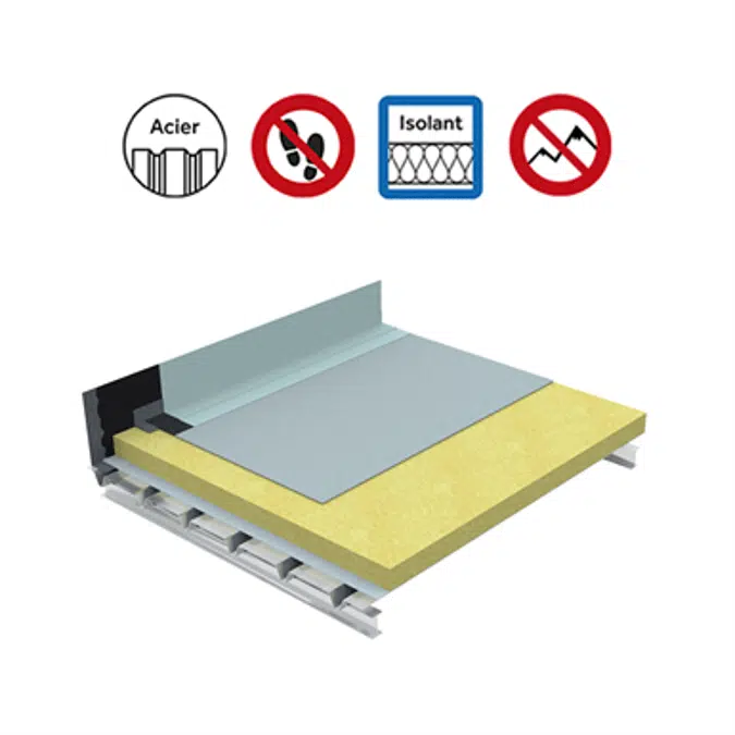 Systems for non-accessible insulated roof self-protected perforated steel