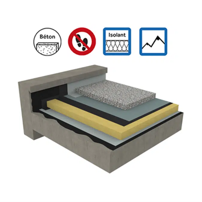 Systems for non-accessible insulated roof with heavy protection on concrete deck - mountain climate