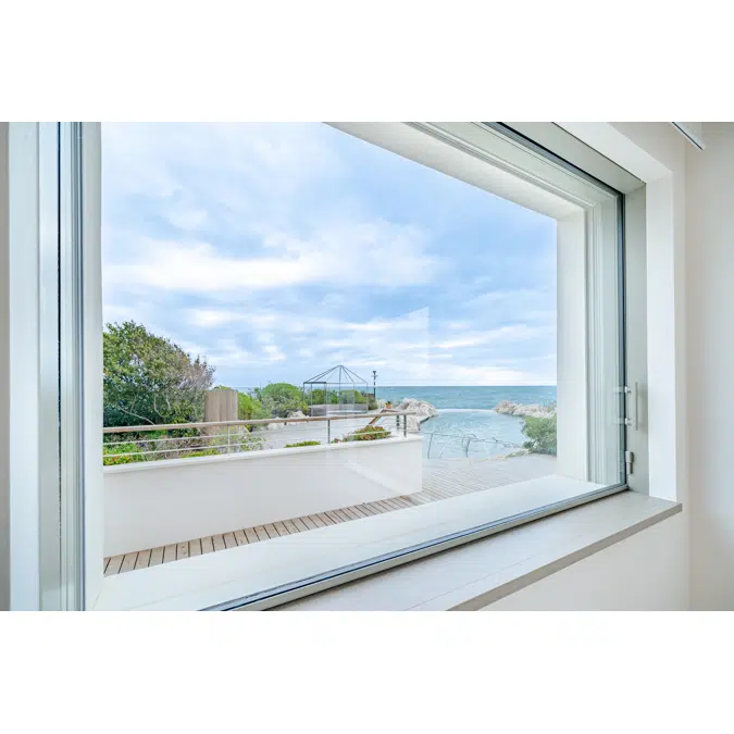 Minimalist built-in pocket sliding window system - 1 leaf MS55