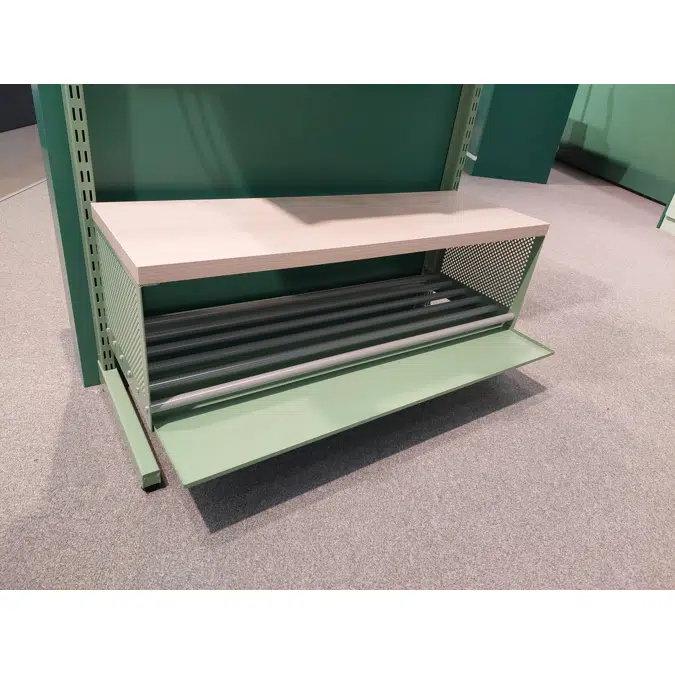 Cloakroom Bench with Shoe Tray 750