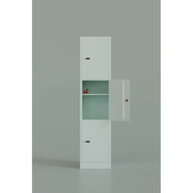 3-Tier Locker, Steel Door W:400 D:500 H:1700
