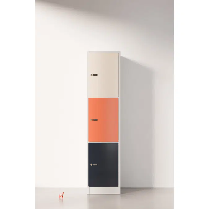 3-Tier Locker, Steel Door W:400 D:500 H:1700