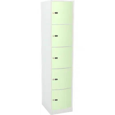 画像 5-Compartment Locker Arched Steel Door W:300 D:500 H:1850