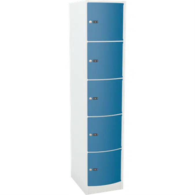 5-Compartment Locker Arched Steel Door W:300 D:500 H:1850