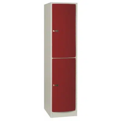 画像 2-Compartment Locker Arched Steel Door W:400 D:500 H:1700