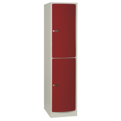 Image for 2-Compartment Locker Arched Steel Door W:400 D:500 H:1700