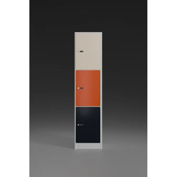 3-Tier Locker, Steel Door W:300 D:500 H:1700
