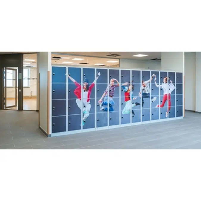 4-Compartment Locker Laminate Door W:400 D:500 H:1700