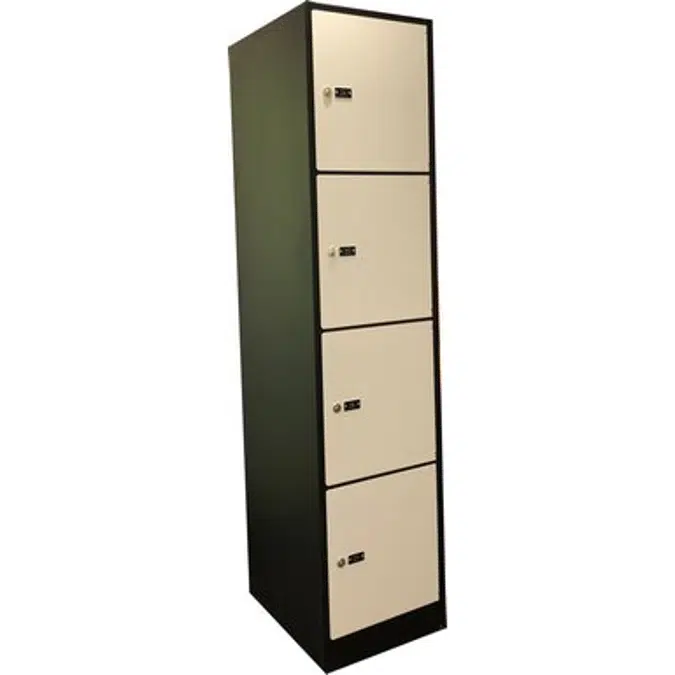 4-Compartment Locker Laminate Door W:400 D:500 H:1700