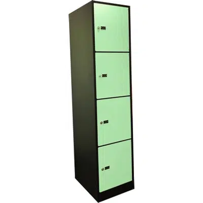 画像 4-Compartment Locker Laminate Door W:400 D:500 H:1700