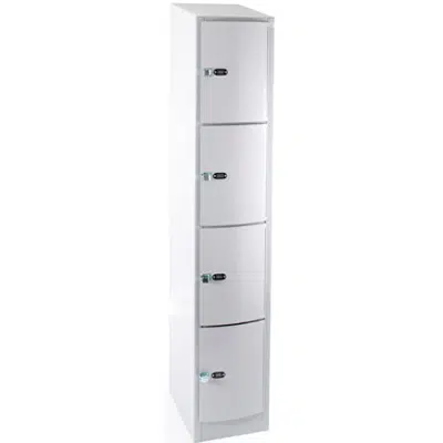 Image for 4-Compartment Locker Arched Steel Door W:400 D:500 H:1700
