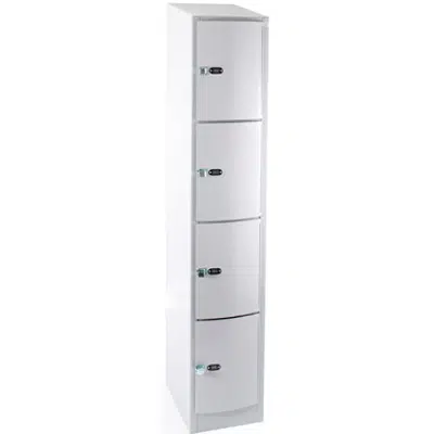 4-Compartment Locker Arched Steel Door W:300 D:500 H:1700