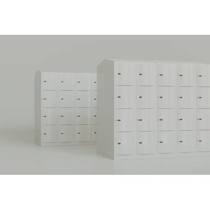 4-Tier Locker, Convex Steel Door W:300 D:500 H:1700