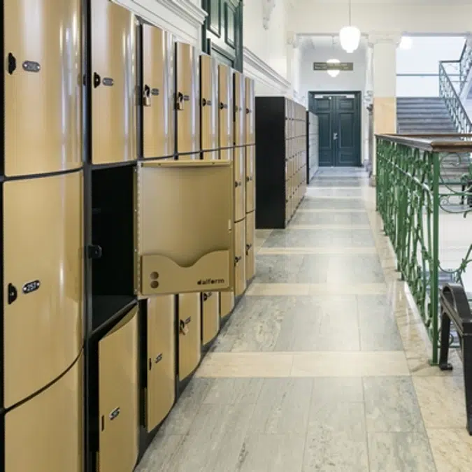 3-Compartment Locker Arched Steel Door W:300 D:500 H:1700