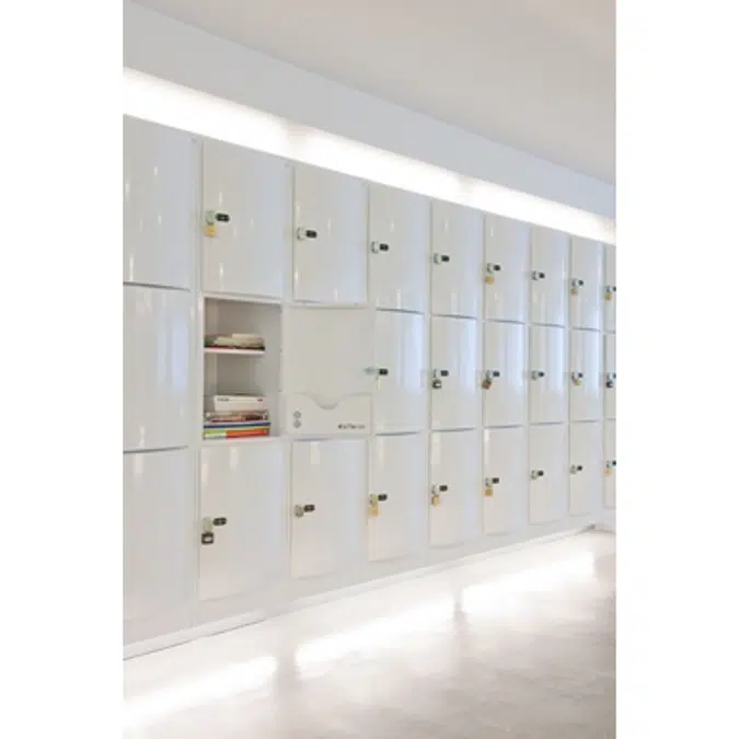 3-Compartment Locker Arched Steel Door W:300 D:500 H:1700
