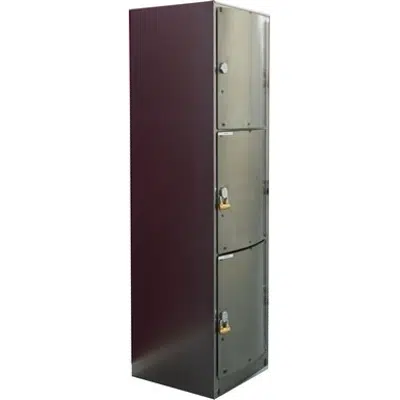 3-Compartment Locker Arched Steel Door W:300 D:500 H:1700