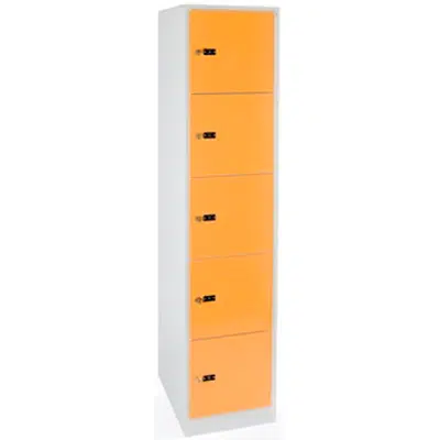 5-Compartment Locker Flat Steel Door W:300 D:500 H:1850