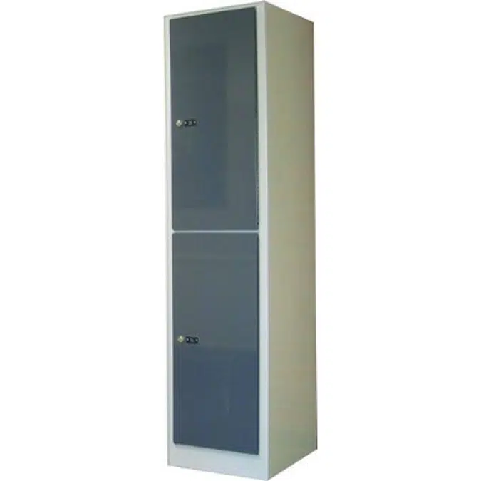 2-Compartment Locker Flat Steel Door W:400 D:500 H:1700