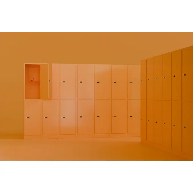 2-Compartment Locker Flat Steel Door W:400 D:500 H:1700