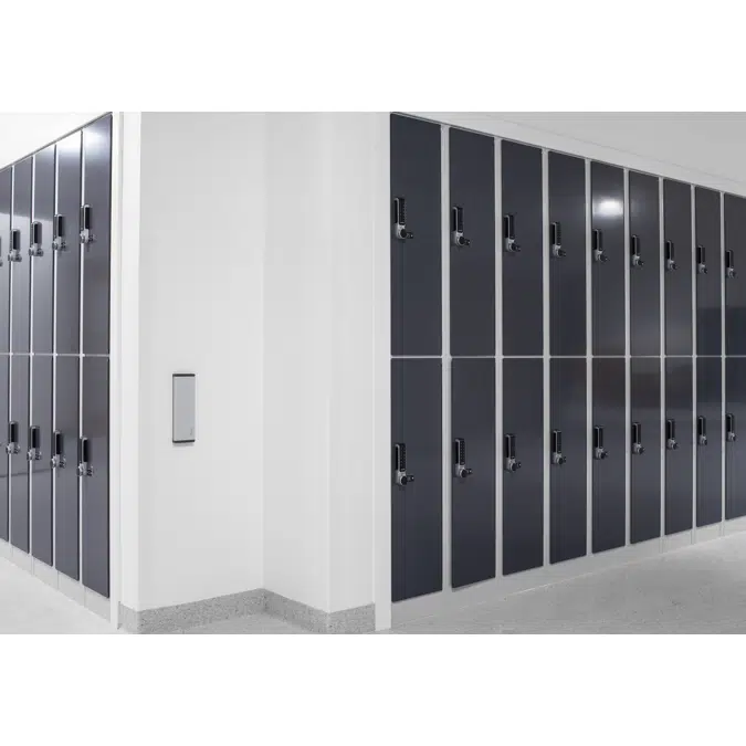 2-Compartment Locker Flat Steel Door W:400 D:500 H:1700