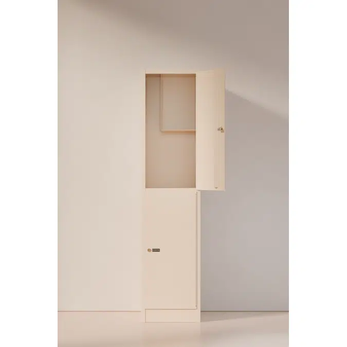 2-Compartment Locker Flat Steel Door W:300 D:500 H:1700