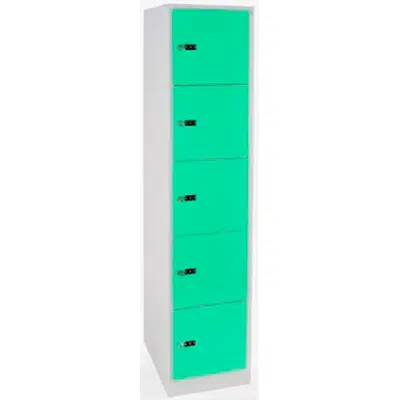 5-Compartment Locker Flat Steel Door W:400 D:500 H:1850