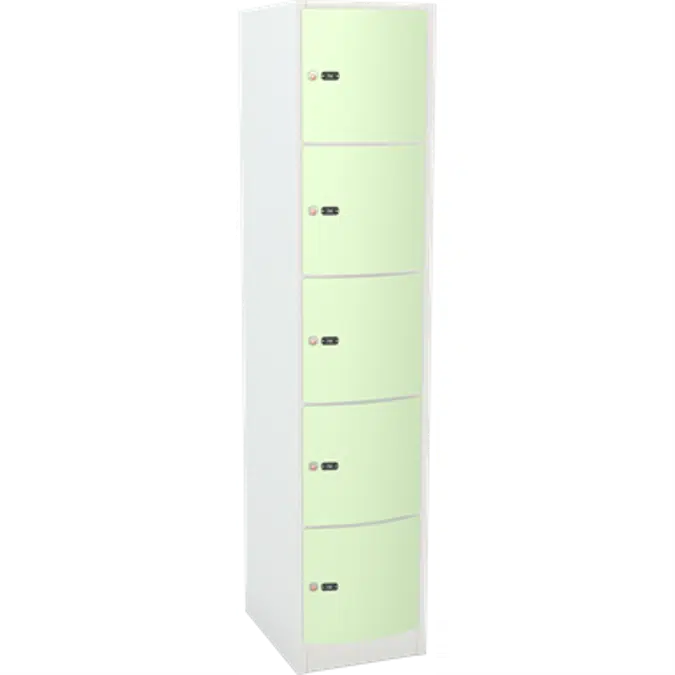 5-Compartment Locker Arched Steel Door W:400 D:500 H:1850