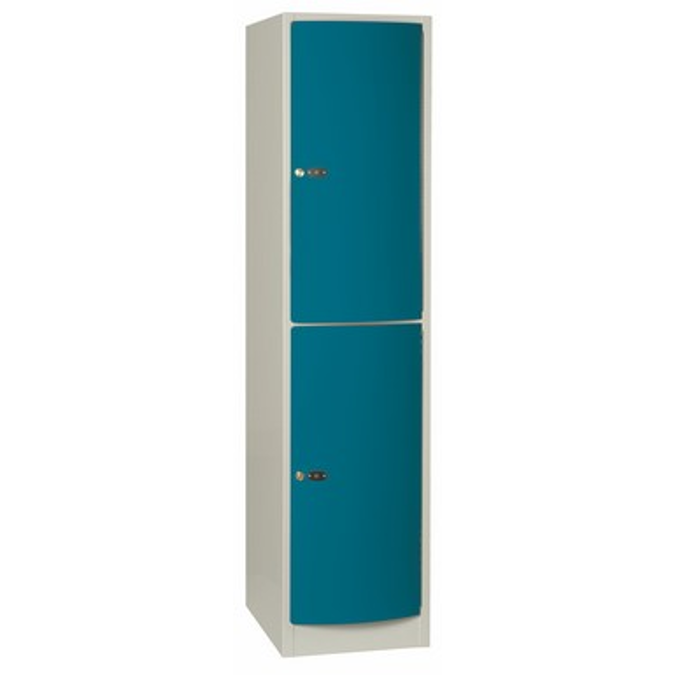 BIM objects - Free download! 2-Compartment Locker Arched Steel Door W ...