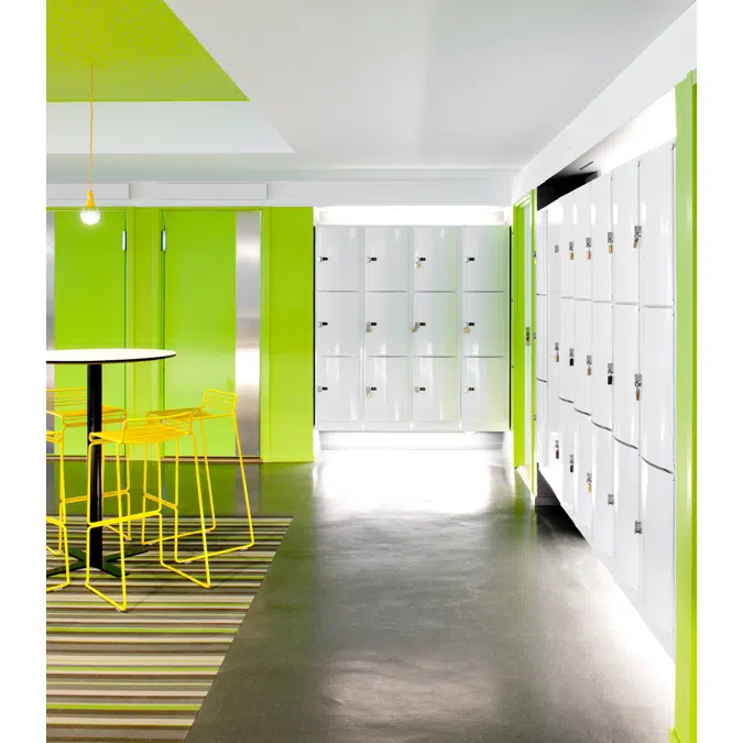 3-Tier Locker, Convex Steel Door W:400 D:500 H:1700