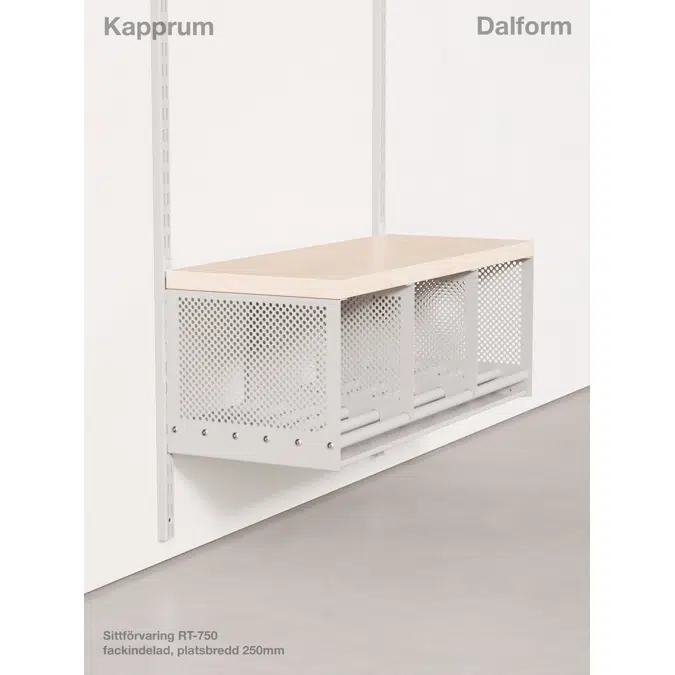 Cloakroom Bench with Shoe Tray 1000