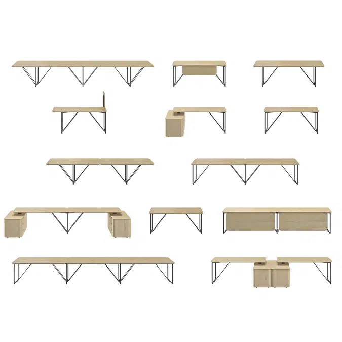 BIM objects - Free download! INFINITY Collaborative Work Table | BIMobject
