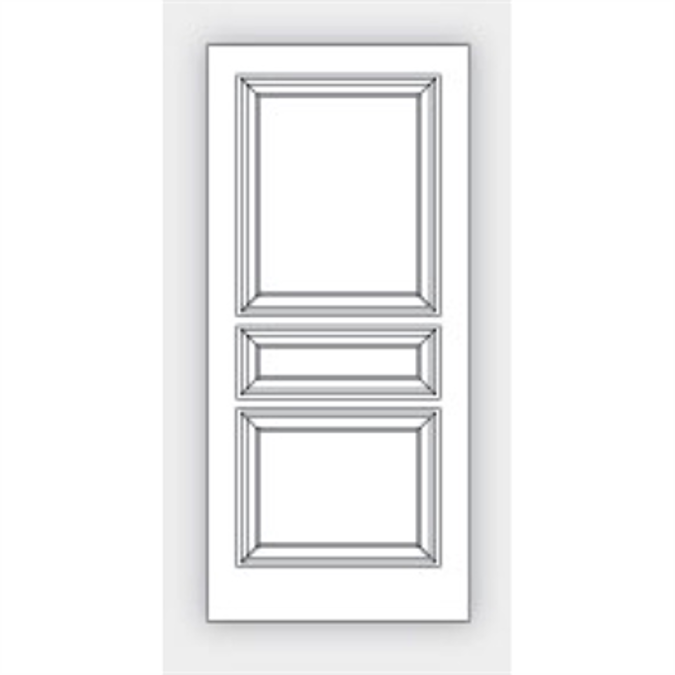 BIM objects - Free download! Panel Doors - 3 Panel Design | BIMobject