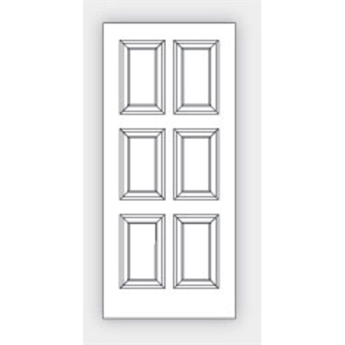 BIM objects - Free download! Panel Doors - 6 Panel Design | BIMobject