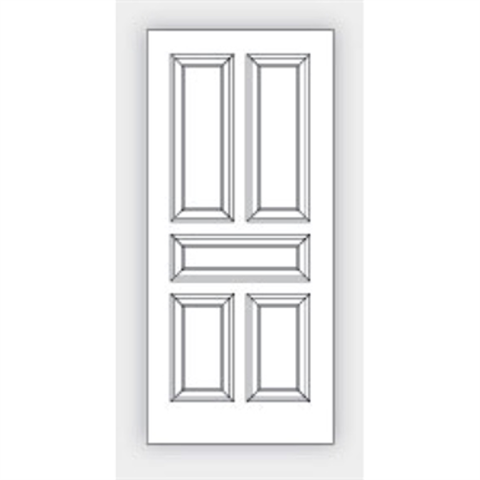 BIM objects - Free download! Panel Doors - 5 Panel Design | BIMobject