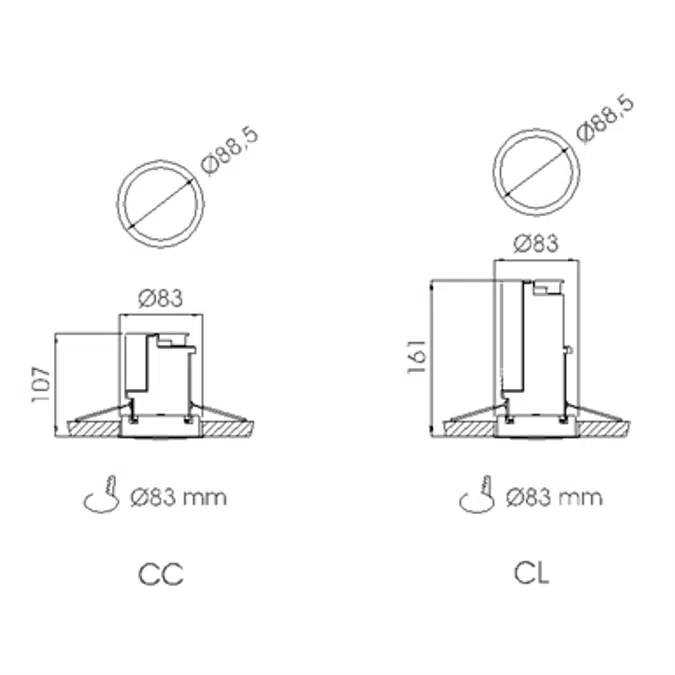 LENS FLUSH-MOUNTED METALLIC LUMINAIRE