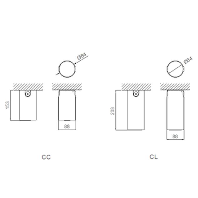 LENS WATERTIGHT CEILING-MOUNTED SELF-CONTAINED