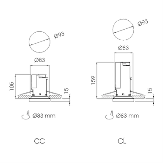 LENS SEMIEMPOTRADO LUMINARIA