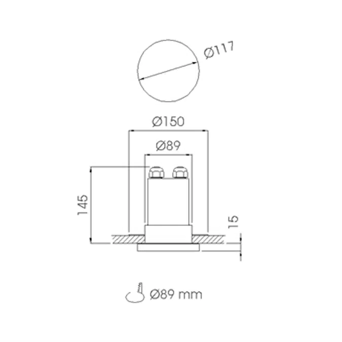 LENS WATERTIGHT LUMINAIRE SEMI-RECESSED