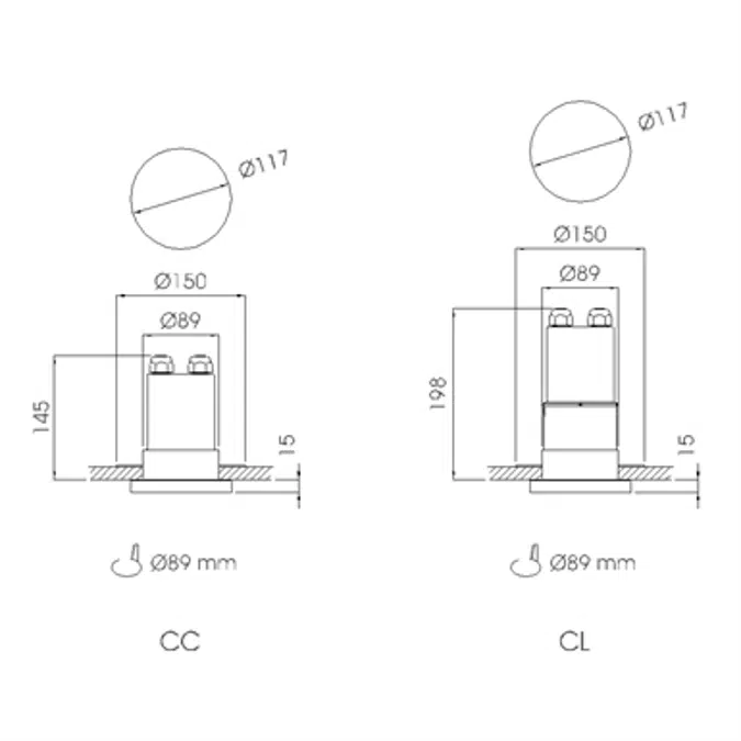 LENS NF SATI WATERTIGHT SEMI-RECESSED