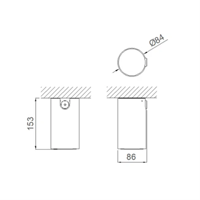 LENS WATERTIGHT CEILING-MOUNTED LUMINAIRE