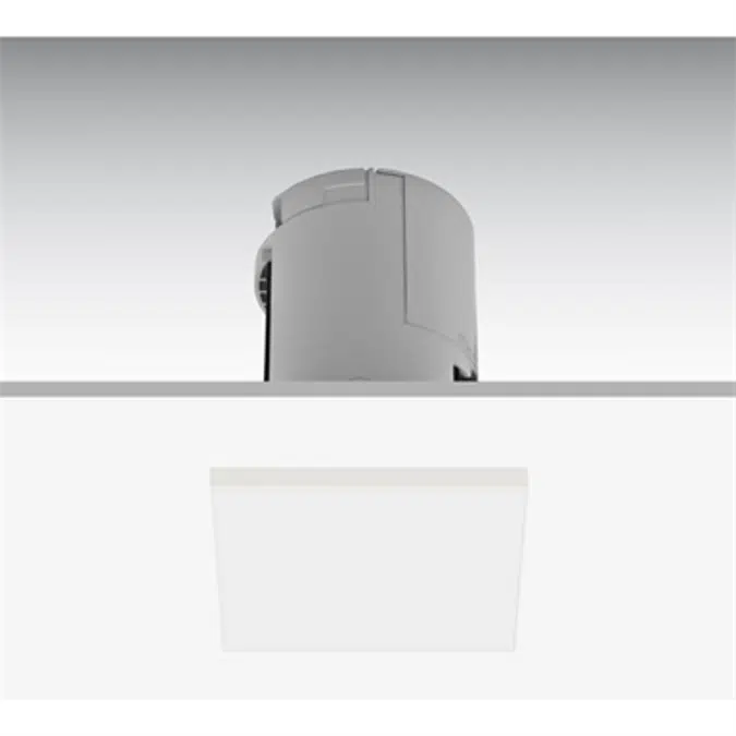 LENS SEMI-RECESSED SQUARE LUMINAIRE