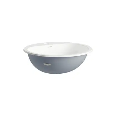 CLASSICS Drop-in washbasin, made of Vitreon Steel, with tap bank, with one tap hole, centered, without overflow, including fixing set, PVC seal图像