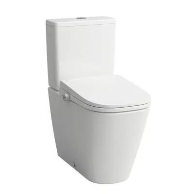 kuva kohteelle CLEANET MEDA Shower toilet, floorstanding close-coupled, silent flush, rimless, incl. seat and cover with washing, drying function, heated seat, remote control, Wi-Fi & APP, UV disinfection and ambient light